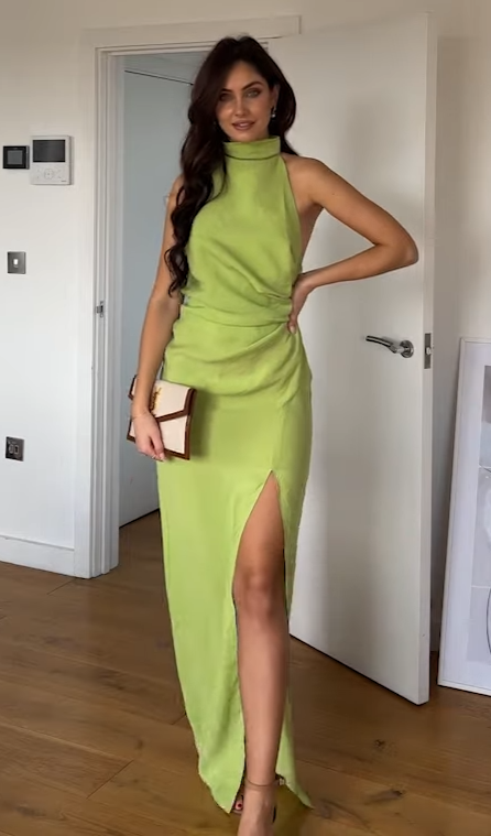 Asos Design Tall Washed Halter Neck Maxi Dress