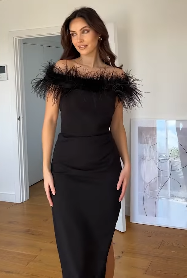 Black Feather Dress