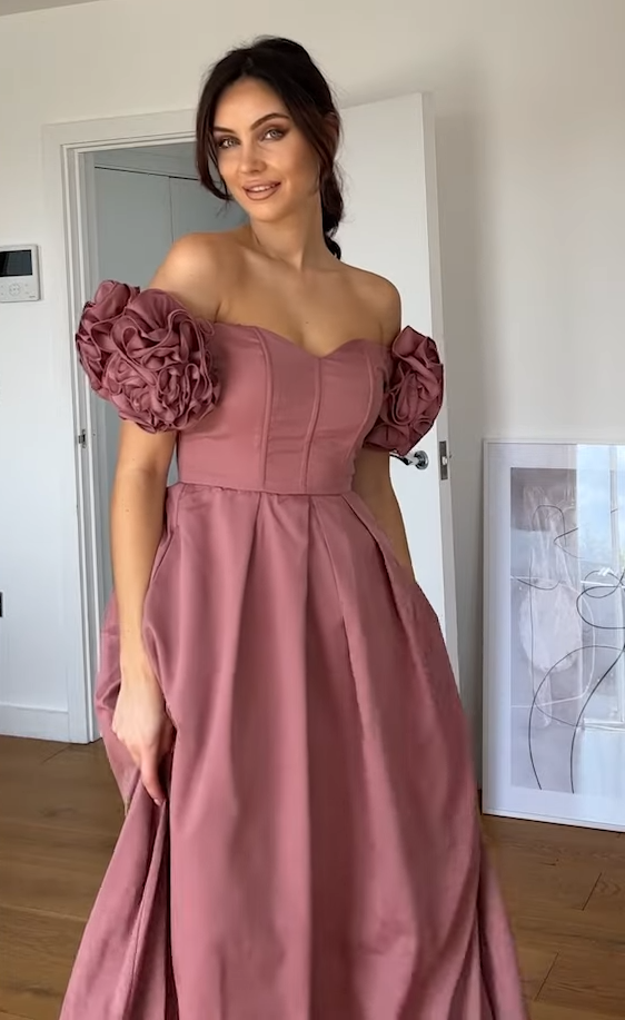 Flower Off Shoulder Dress
