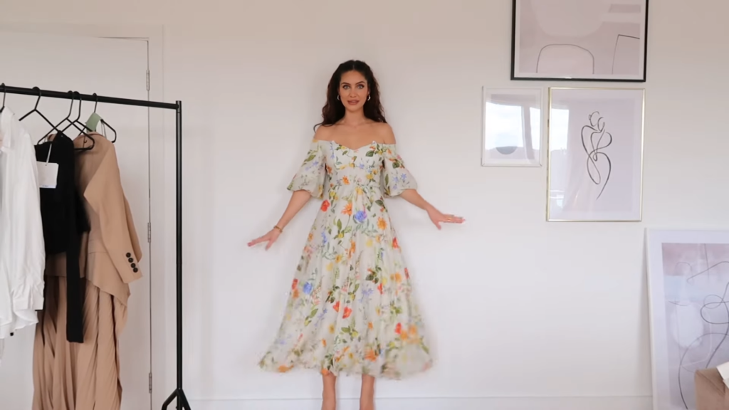 Forever New Floral Off Shoulder Dress