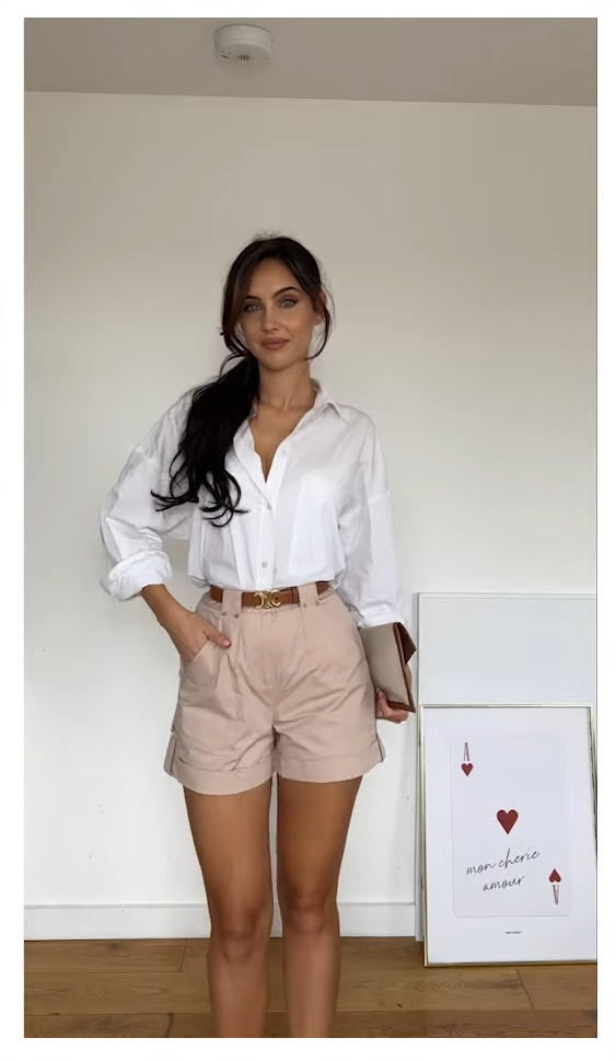 Karen Millen Pink Utility Shorts