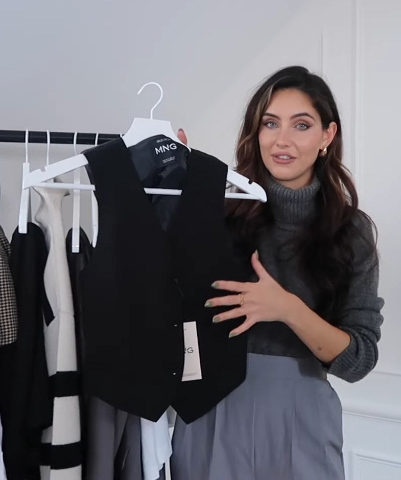 Mango Black Waistcoat