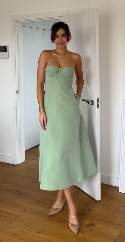 Mango Mint Green Dress