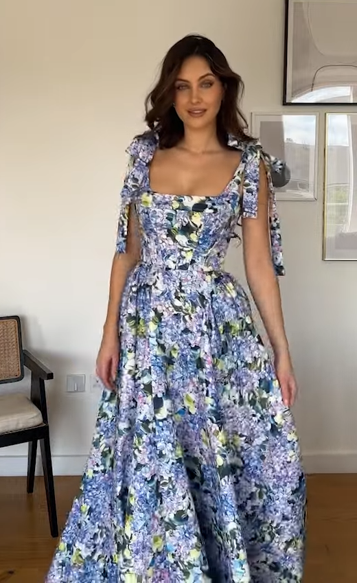 Midi Blue Floral