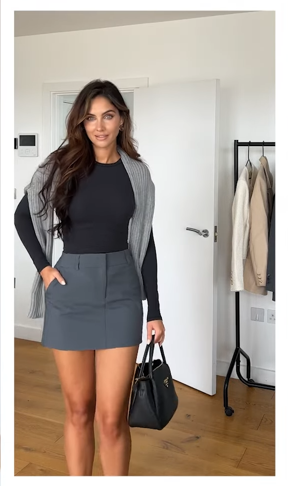 NA-KD Grey Mini Skirt
