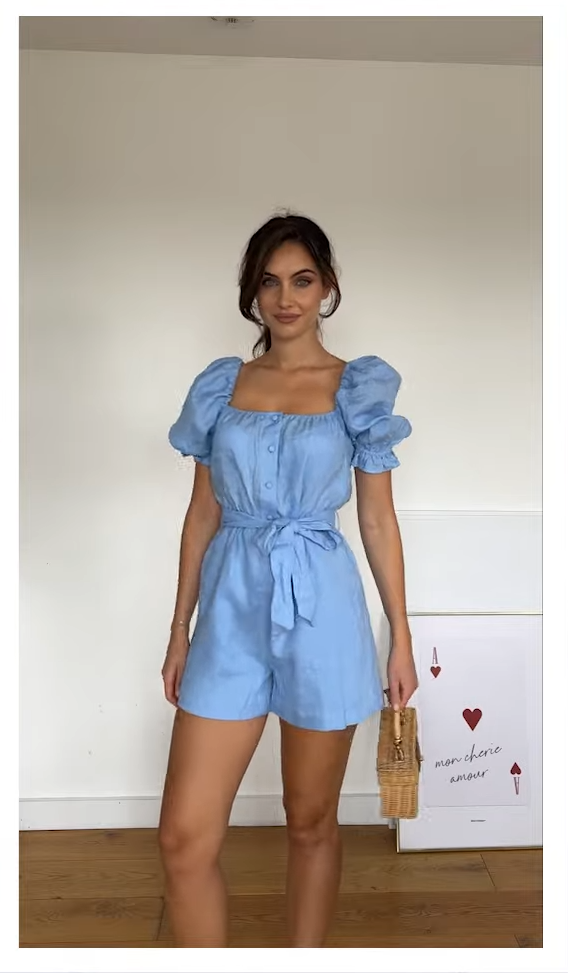 & Other Stories Blue Playsuit