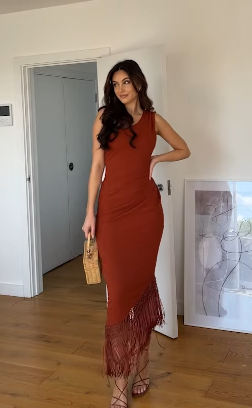 Rust Fringe Dress
