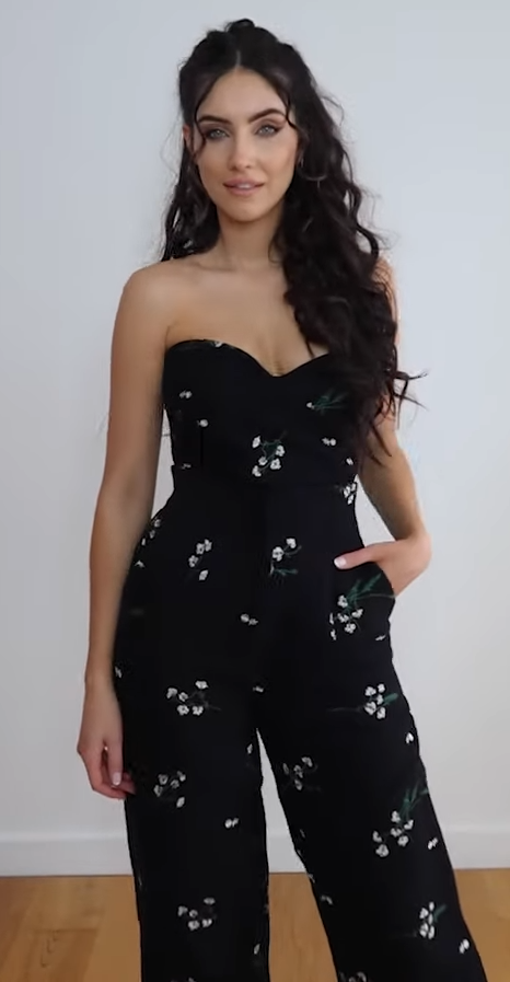 ZARA Embroidered Textured Trousers Black