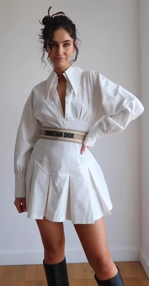 Amy Lynn Lacy White Shirt Dress