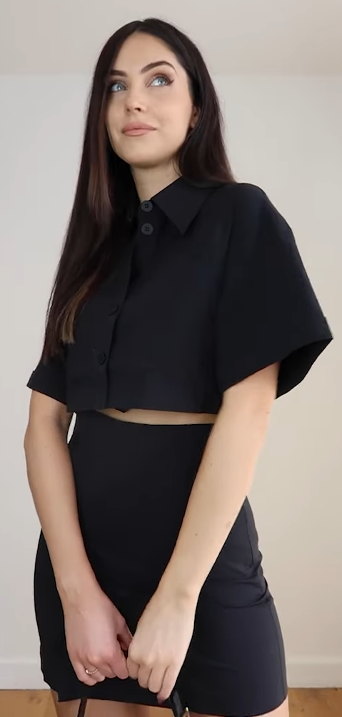 Button Down A-Line Shirt Collar Dress