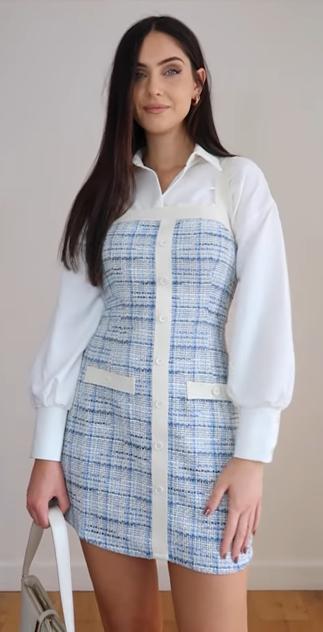 Chanel-Inspired Button Down Overall