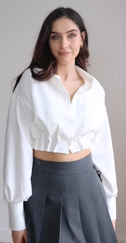 4th & Reckless Pleated Boxy Shirt White