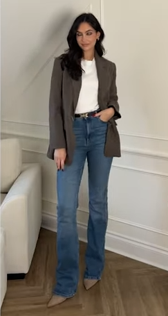 Lapels Houndstooth suit blazer