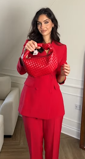 Melie Bianco Larissa Woven Faux-Leather Satchel Bag