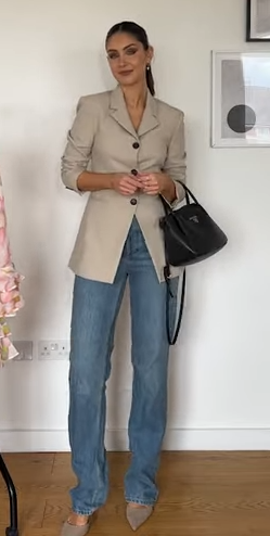 Compact Stretch Tailored Single Breasted Blazer