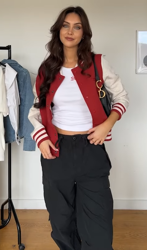 Vintage Logo Jersey Bomber Jacket